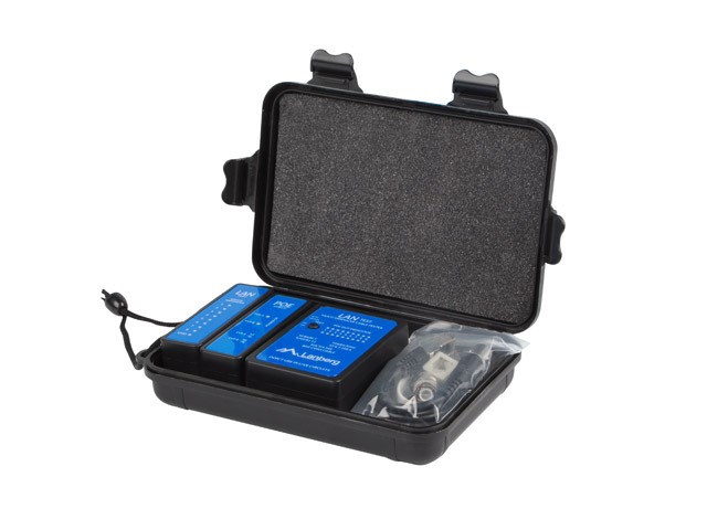 Mrežni kabel tester Lanberg NT-0404 (PoE tester, Crna, Plava)-4