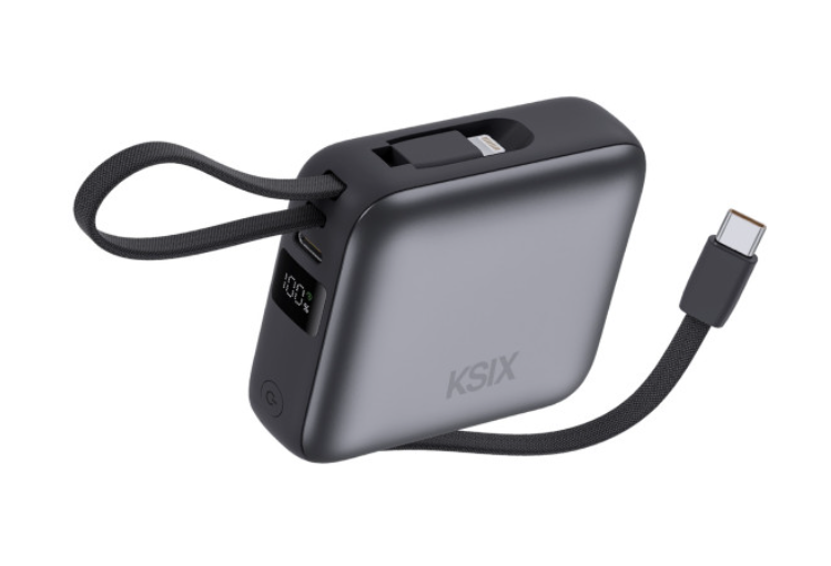 Baterija prijenosna KSIX 10 000 mAh, 22.5W ultra brzo punjenje,USB-C + lightning-2