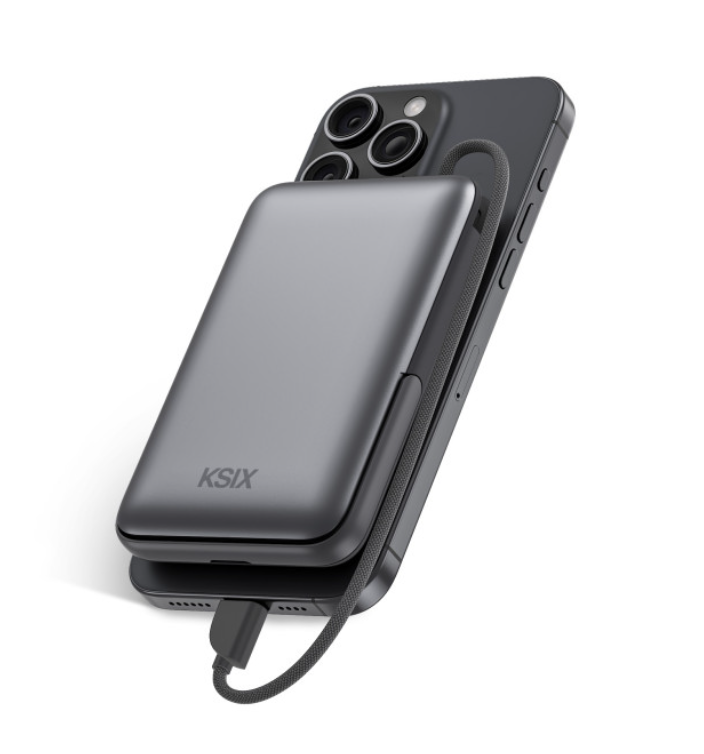 Baterija prijenosna KSIX 10 000 mAh,22.5W, ultra brzo magnetsko punjenje,MagSafe®-1