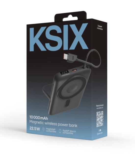 Baterija prijenosna KSIX 10 000 mAh,22.5W, ultra brzo magnetsko punjenje,MagSafe®-4