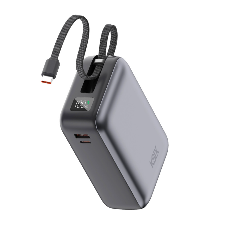 Baterija prijenosna KSIX 30 000 mAh, 65W ultra brzo punjenje, integrirani USB-C-1