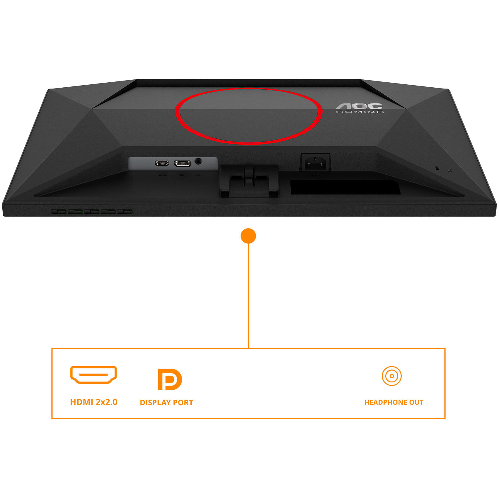 Monitor AOC Q24G4RE (60.5 cm (23.8"), 2560 x 1440 piksela, Quad HD, LED, Crna, Crvena)-8