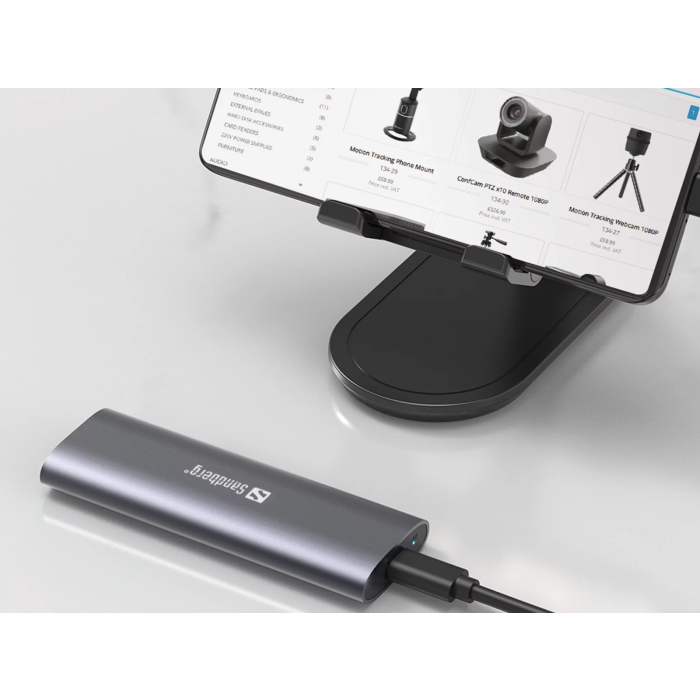 Kućište za M.2 NVMe SSD SANDBERG USB 3.2 (USB-C, 10 Gbit/s, Tool-Free)-5