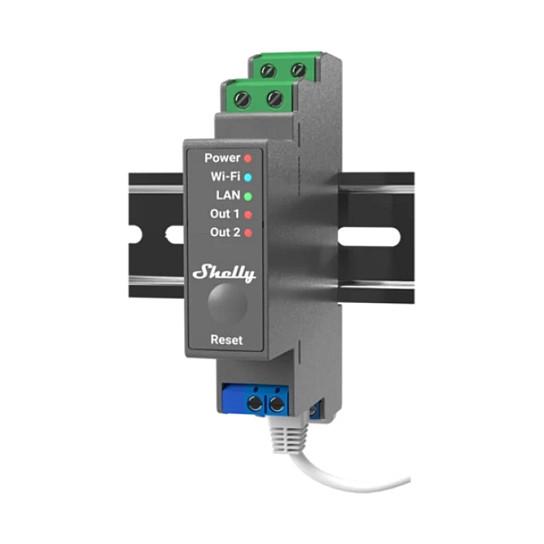 Prekidač SHELLY Pro2 electrical relay (crna, plava, zelena)