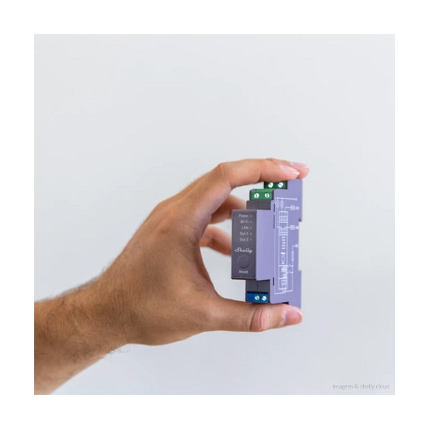 Prekidač SHELLY Pro2 electrical relay (crna, plava, zelena)-2