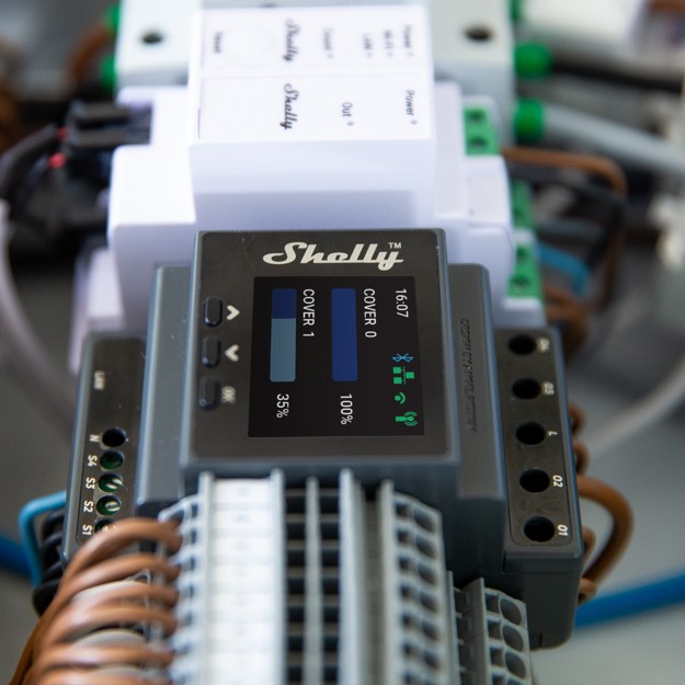 Električni relej SHELLY Pro Dual Cover / Shutter PM crna boja-3