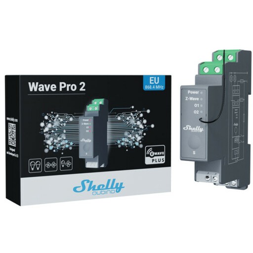 Električni relej SHELLY QUBINO WAVE PRO 2 siva boja-1