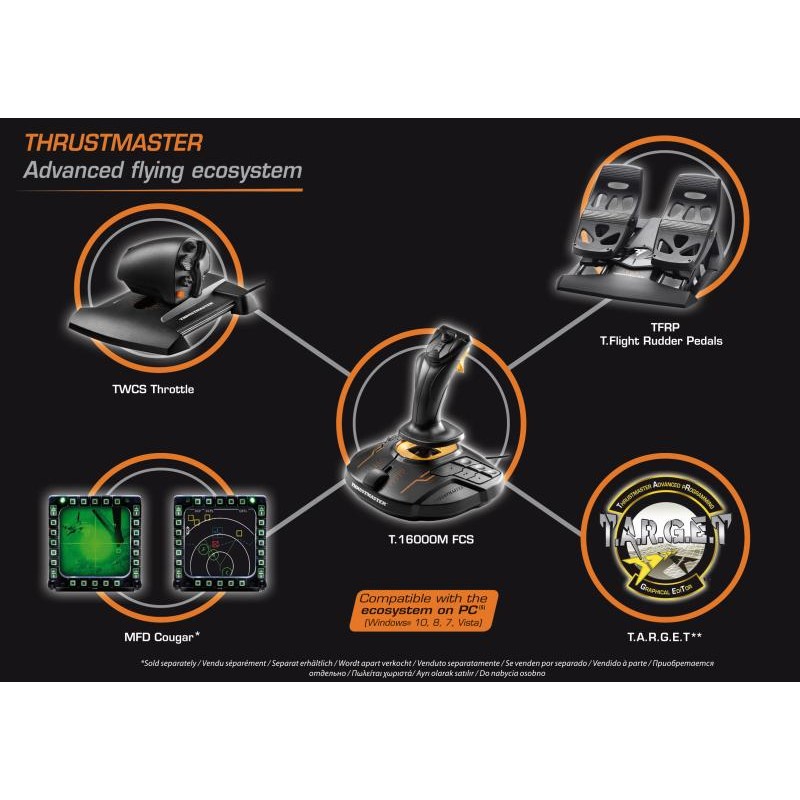 Thrustmaster Joystick T 16000M Flight Pack Black-10