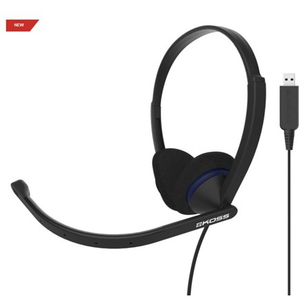 Slušalice KOSS CS200 USB (on-ear, žičane, mikrofon, crne)-0