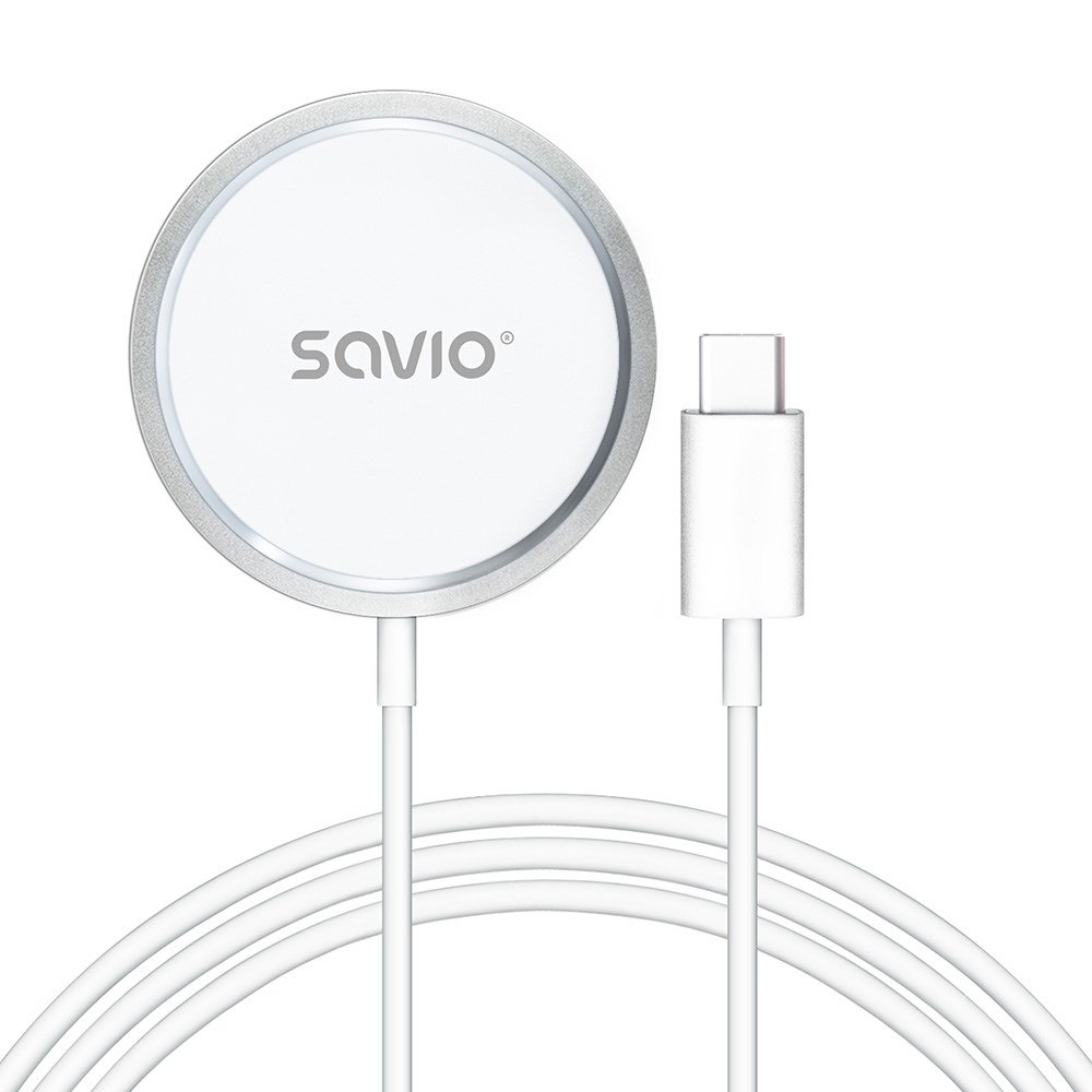 Bežični punjač SAVIO LA-11 (Magnetic, 15 W, 1 m)-2