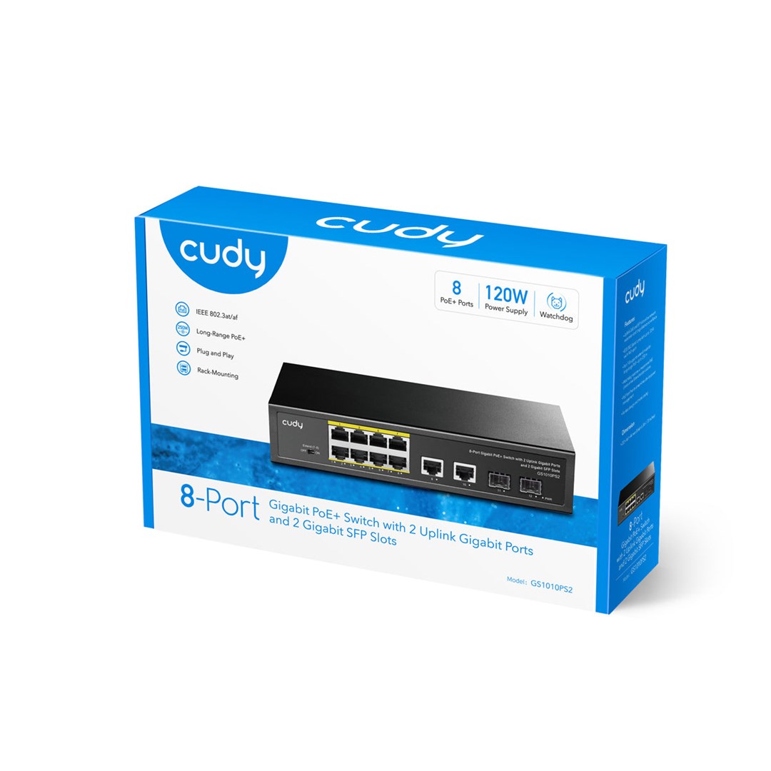Switch CUDY GS1010PS2 (10 portova, PoE, 1000 Mbps)-3