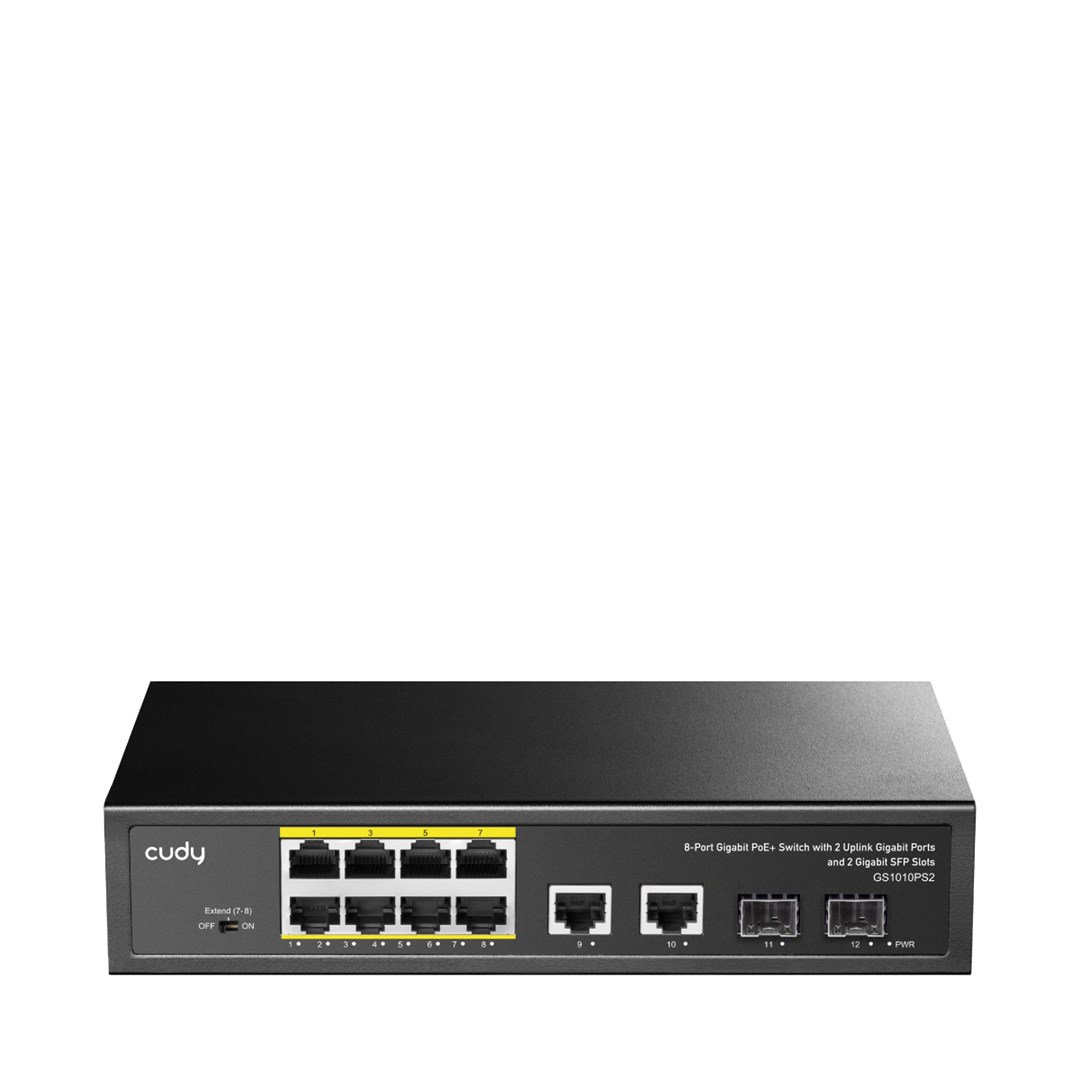 Switch CUDY GS1010PS2 (10 portova, PoE, 1000 Mbps)-0