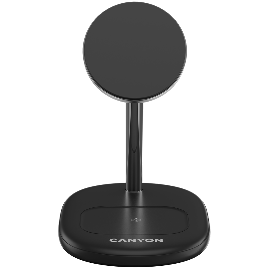 Bežični punjač CANYON CNS-WCS205B (15W, Qi2, 2u1, crna)-1