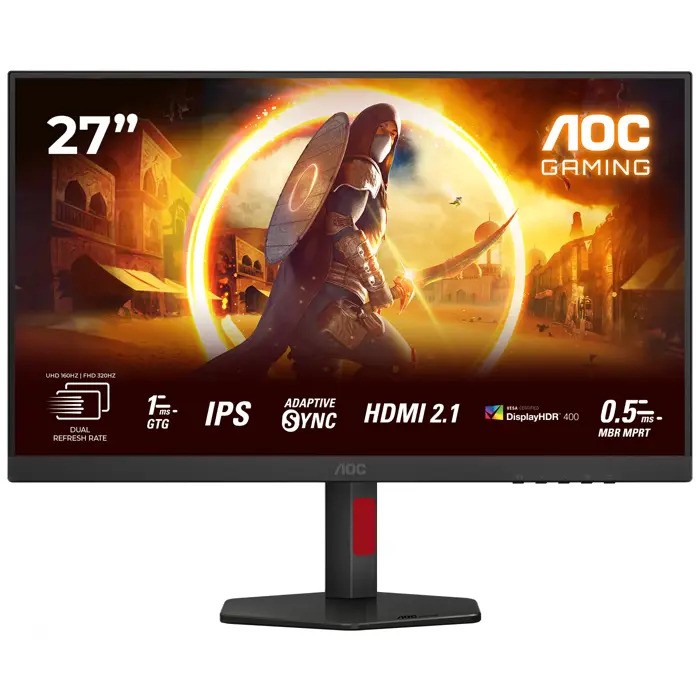 Monitor AOC U27G4R (27", IPS, 3840×2160 4K, 160Hz, DP, HDMI, HAS)