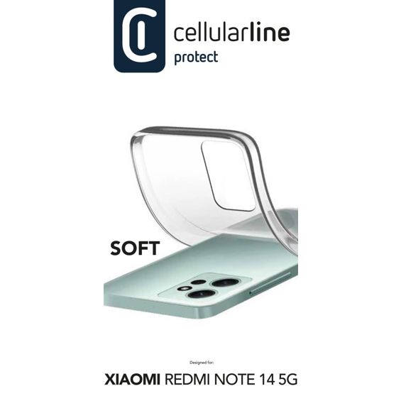 Maska za mobitel CELLULARLINE za XIAOMI REDMI NOTE 14 5G, prozirna-4