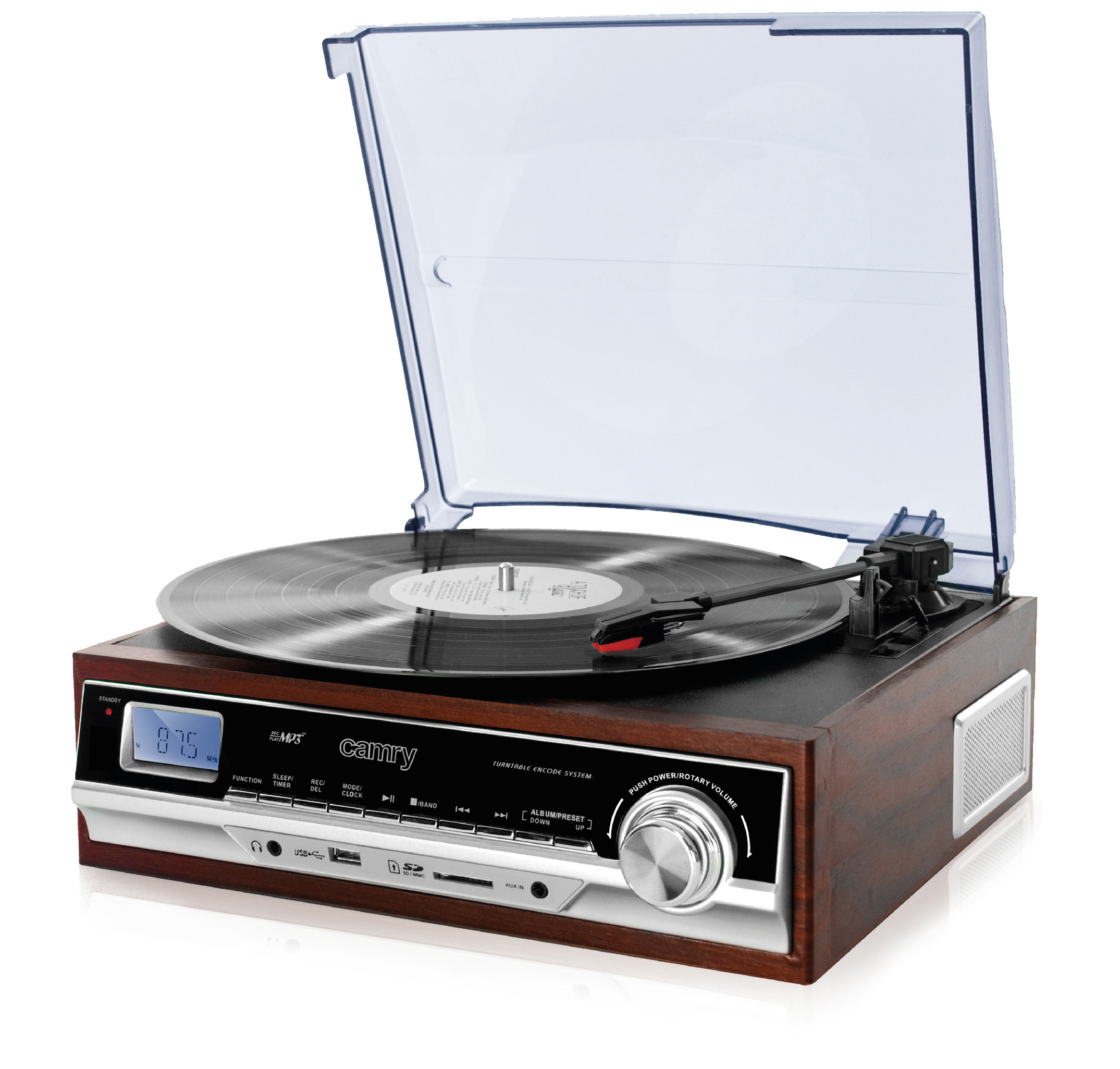 Gramofon CAMRY CR1168 Retro (Bluetooth, MP3, USB, SD, snimanje)
