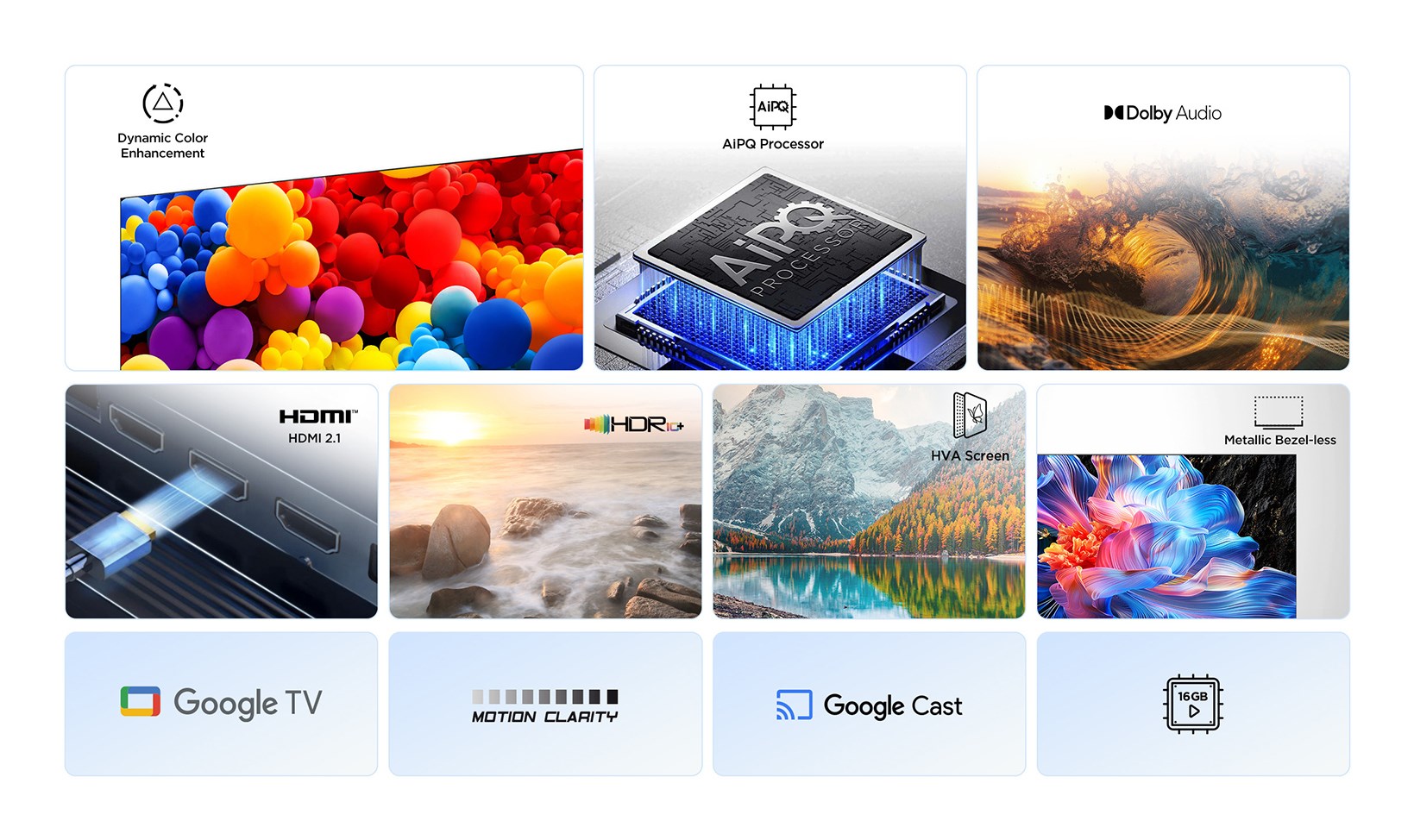 TV TCL LED 43P69K Google TV (109.2 cm, 4K Ultra HD, HDR10, Dolby Audio, Smart TV)-4