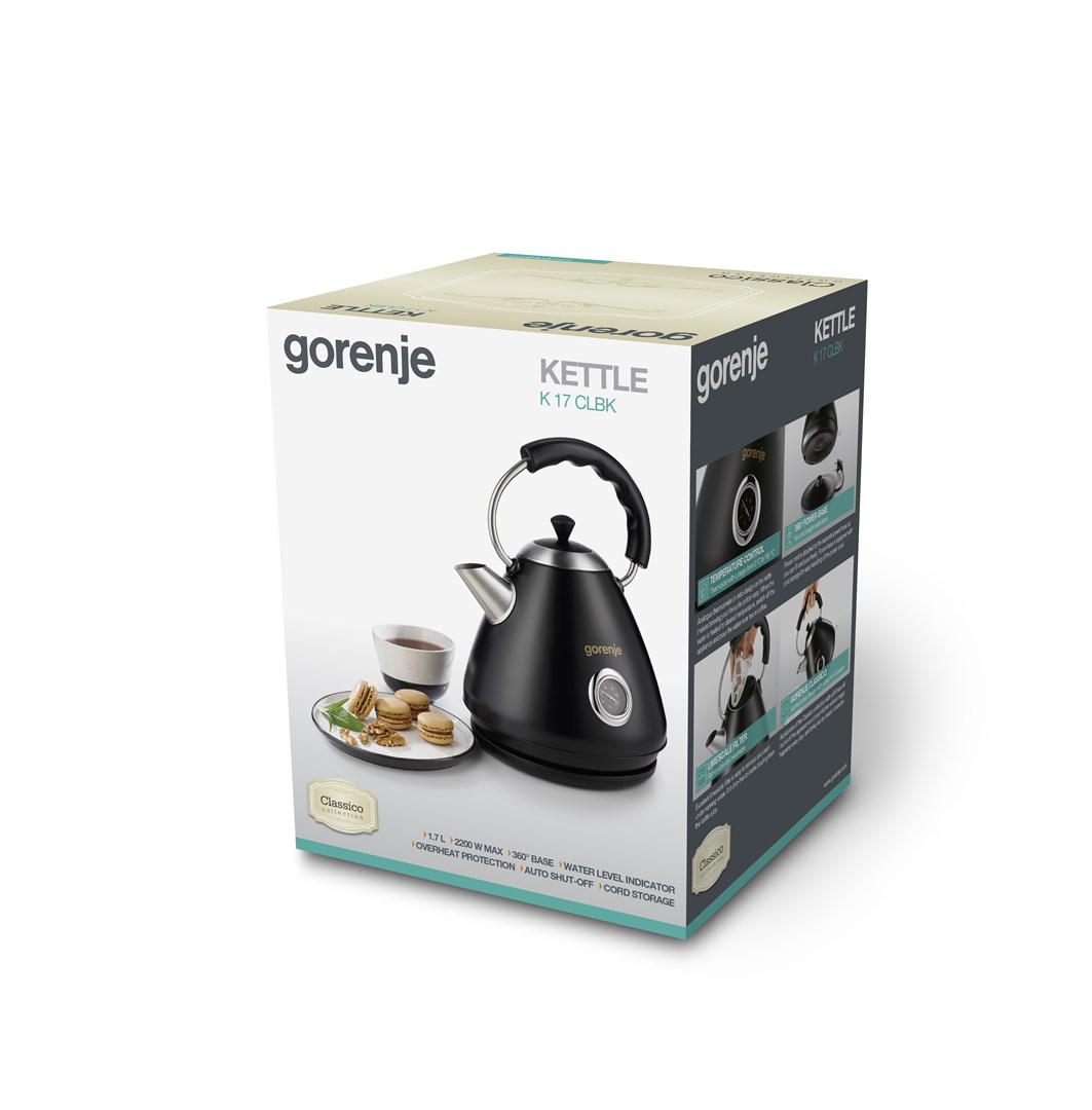 Električni čajnik GORENJE K17CLBK (1.7 L, 2200 W, crna boja)-3