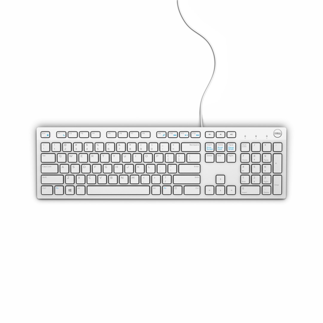 Tipkovnica DELL KB216 (USB, QWERTY, US International, Bijela)-0