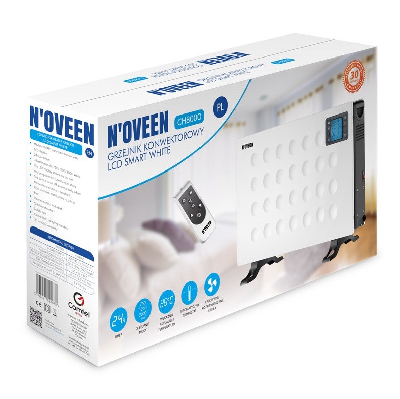 CONVECTOR HEATER NOVEEN CH8000 LCD SMART WHITE-5