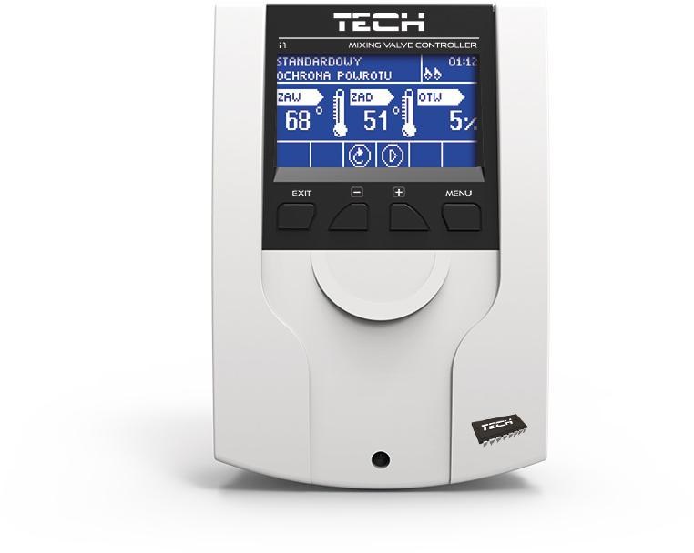 Regulator za miješajući ventil TECH STEROWNIKI EU-i-1 (3-putni/4-putni ventil, LCD, ekvitermička regulacija)-0
