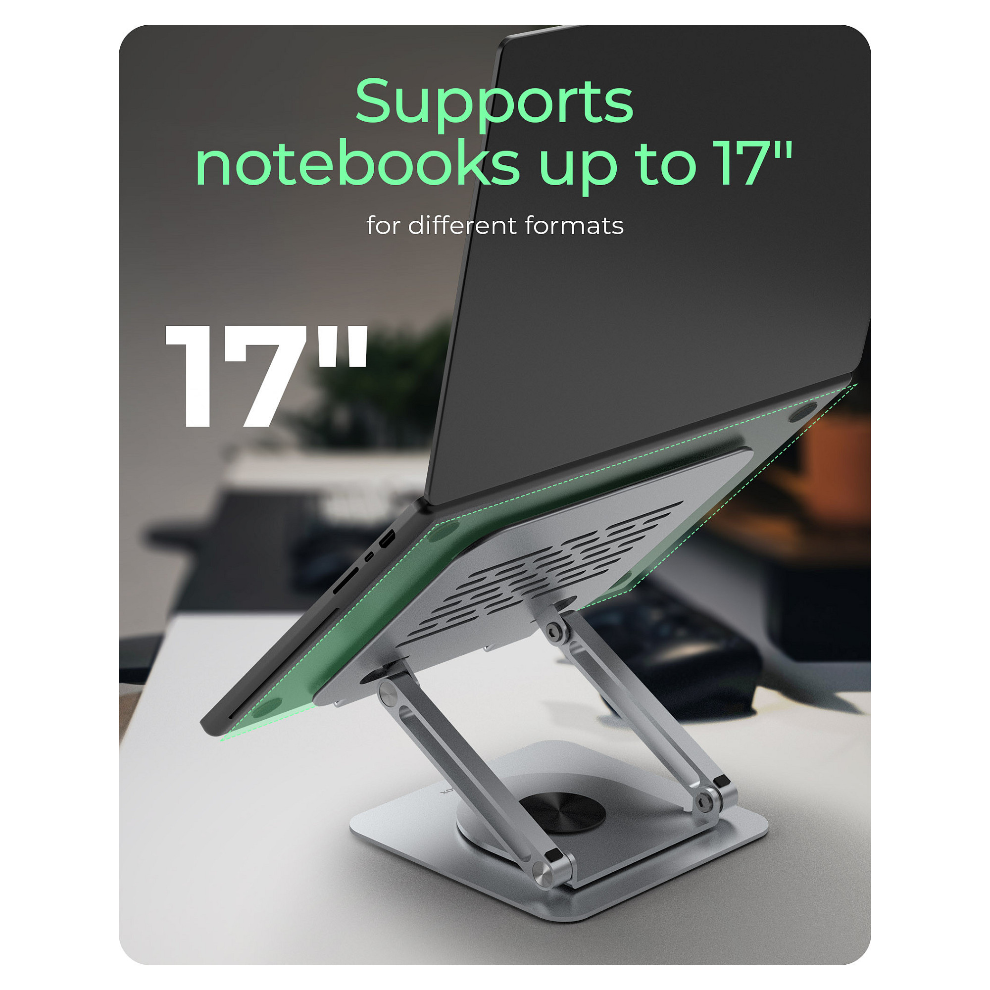 IcyBox IB-NH300-R vrtljiv nosilec za prenosnike do 17"-10