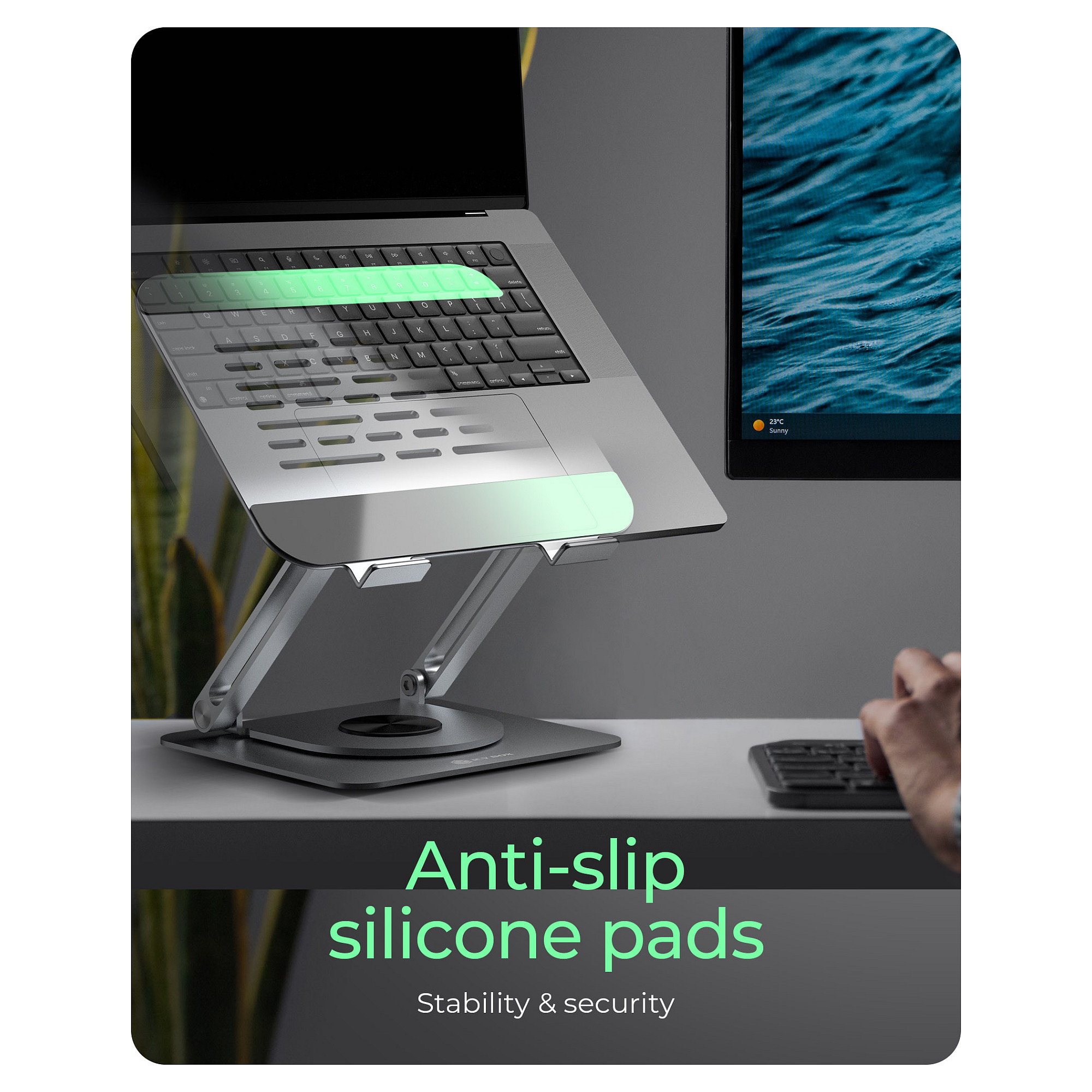 IcyBox IB-NH300-R vrtljiv nosilec za prenosnike do 17"-12