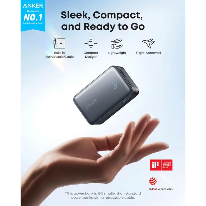 Power Bank ANKER Nano 10000 mAh (45W, USB-C, crna boja)-1