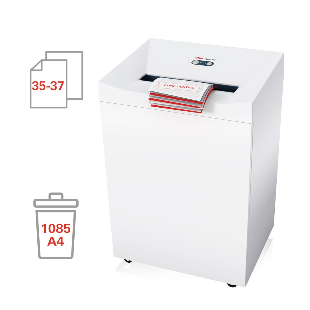 HSM Pure 740 shredder, 145 l, 3,9 mm-3