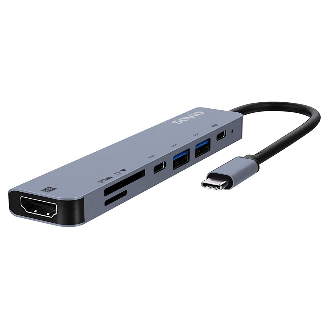 Interface hub SAVIO AK-82 USB Type-C 5000 Mbit/s crna boja-2