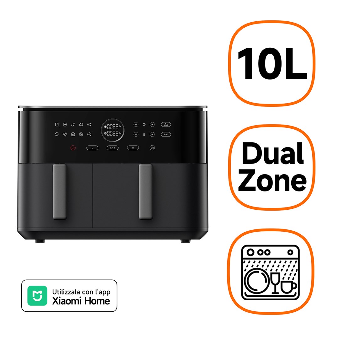 Friteza XIAOMI MAF-D1001 Double 10 L Stand-alone 2700 W (Crna)-0