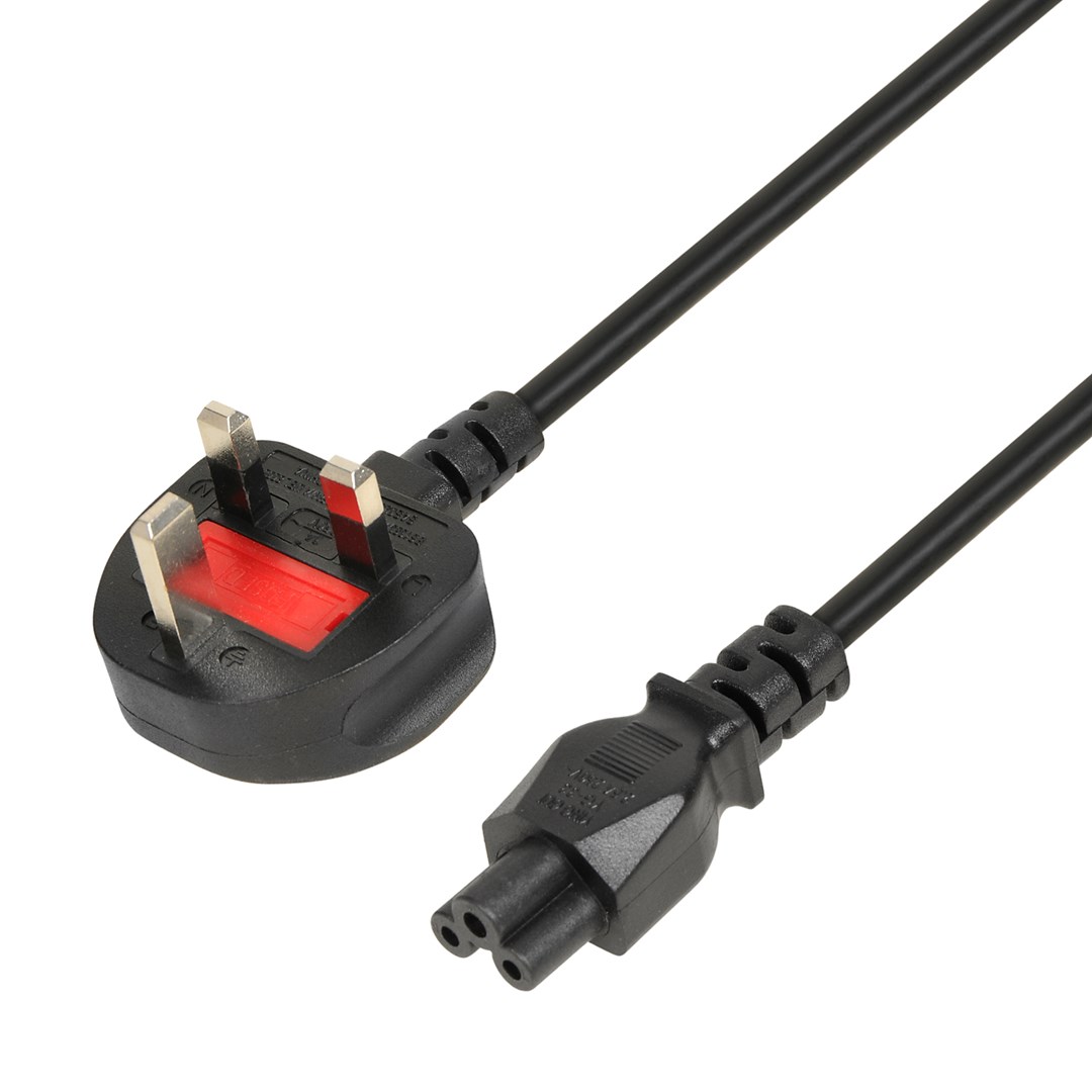 iBOX Power Cable for Laptops (clover) VDE 1.8m UK plug-1