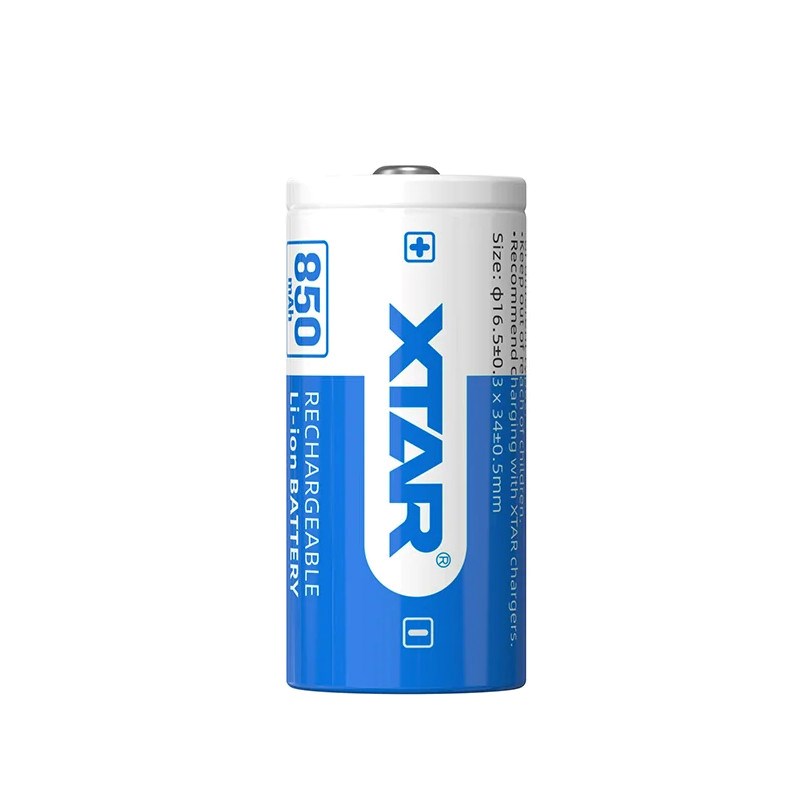 Baterija XTAR 16340/R-CR123 (3,7V, Li-ion, 850 mAh)