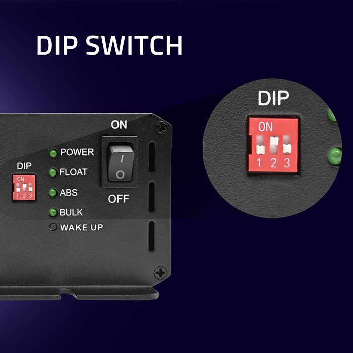 Punjač akumulatora QOLTEC Smart Monolith (10A, 24V, za LiFePO4/AGM/GEL/SLA)-5