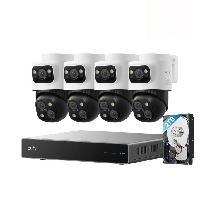 Nadzorni sistem ANKER Eufy Security PoE NVR S4 Max (16 MP, 4K širokokotna kamera, 2K PTZ kamera, AI agent, IP65 zaščita, 2 TB HDD)-0