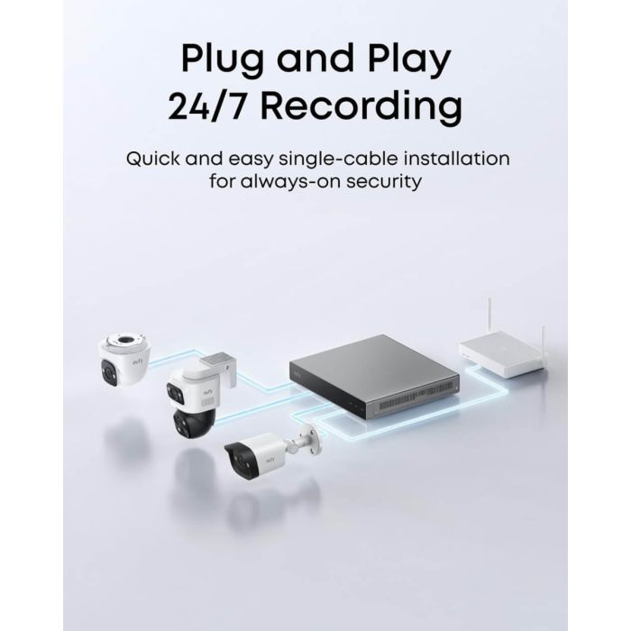 Sigurnosna kamera ANKER Eufy Security PoE Bullet-PTZ S4 (16 MP, 4K, 2K PTZ, samodejno kadriranje, noćni pogled, AI prepoznavanje, 24/7 snimanje, IP65)-8