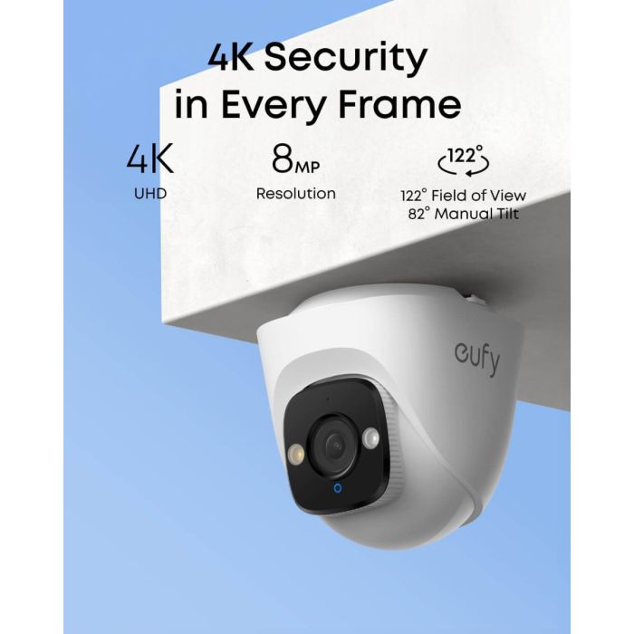 Sigurnosna kamera ANKER Eufy Security PoE E41 (4K UHD, 122° širokokutni pogled, Noćni barvni pogled Starlight, Pametna zaznava, Rdeče in modre opozorilne luči, Diskretni nadzor, 24/7 snemanje prek PoE, Vodoodpornost i dvosmerna komunikacija)-1