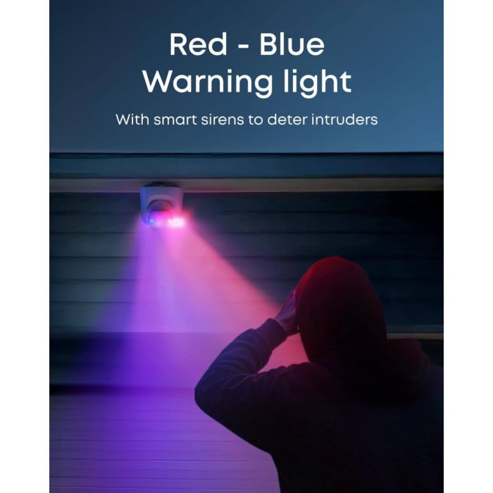 Sigurnosna kamera ANKER Eufy Security PoE E41 (4K UHD, 122° širokokutni pogled, Noćni barvni pogled Starlight, Pametna zaznava, Rdeče in modre opozorilne luči, Diskretni nadzor, 24/7 snemanje prek PoE, Vodoodpornost i dvosmerna komunikacija)-5