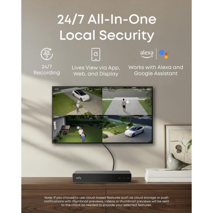 Nadzorni sistem ANKER Eufy Security PoE NVR E40 (4K UHD, 122° širokokotni pogled, Nočni barvni pogled Starlight, Lokalni AI agent, IP67 zaščita, dvosmerna komunikacija)-8
