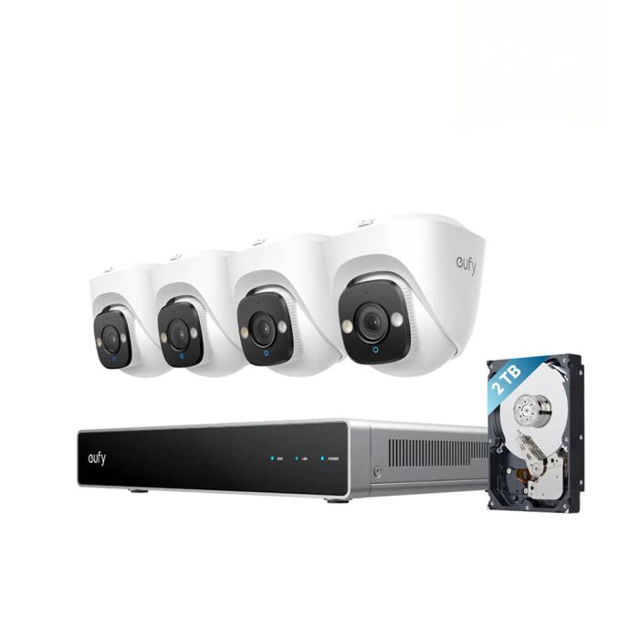 Nadzorni sistem ANKER Eufy Security PoE NVR E41 (4K UHD, 122° širokokotni pogled, Nočni barvni pogled Starlight, Lokalni AI agent, IP67 zaščita, dvosmerna komunikacija)