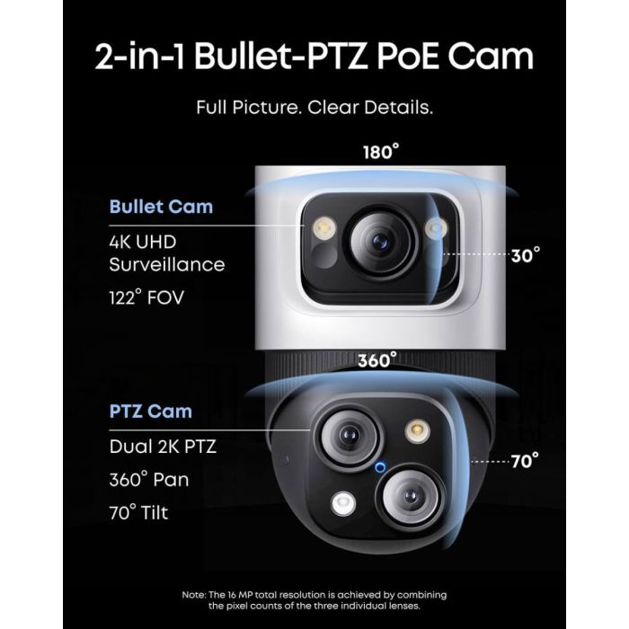 Nadzorni sistem ANKER Eufy Security PoE NVR S4 (2x eufy E40 + 2x eufy S4, 4K, PTZ, AI-ISP, IP67/IP65, 2 TB HDD)-1