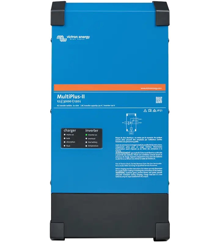 Victron Energy MultiPlus-II power adapter/inverter Indoor 3000 W Black, Blue-0