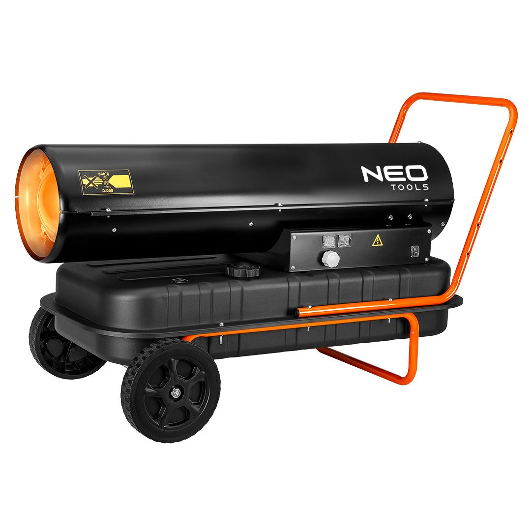 50kW oil heater, 50l tank, wheels