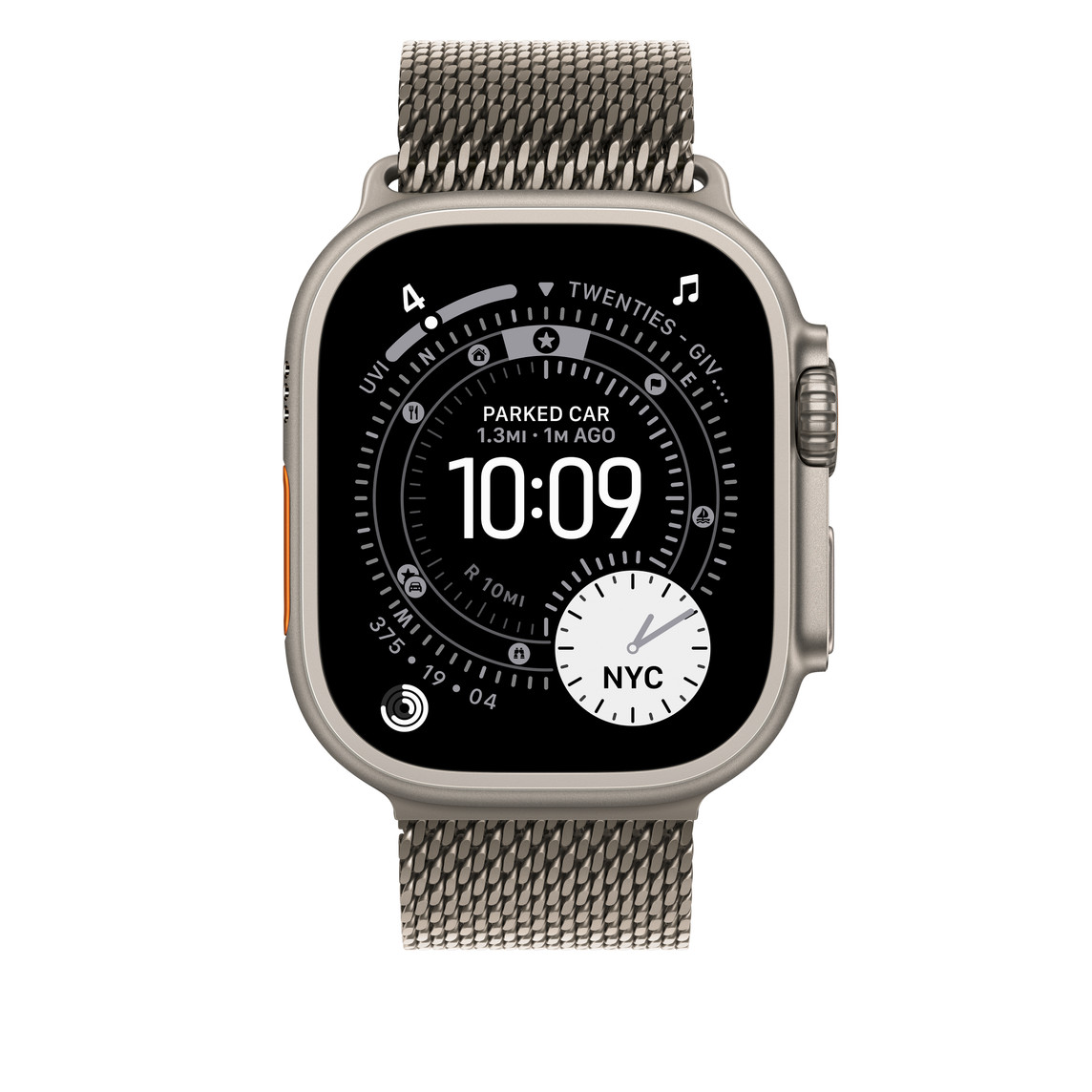 APPLE Watch 49mm Loop Natural Titanium Milanese Loop - Small-2