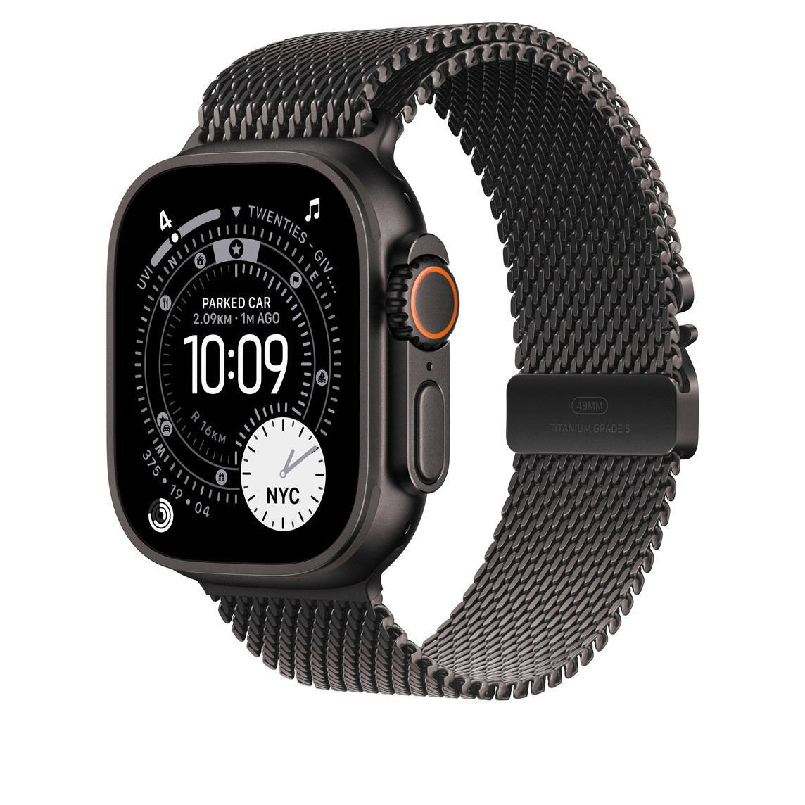APPLE Watch 49mm Loop Crni Titanijumski Milanese Loop - Mali-2