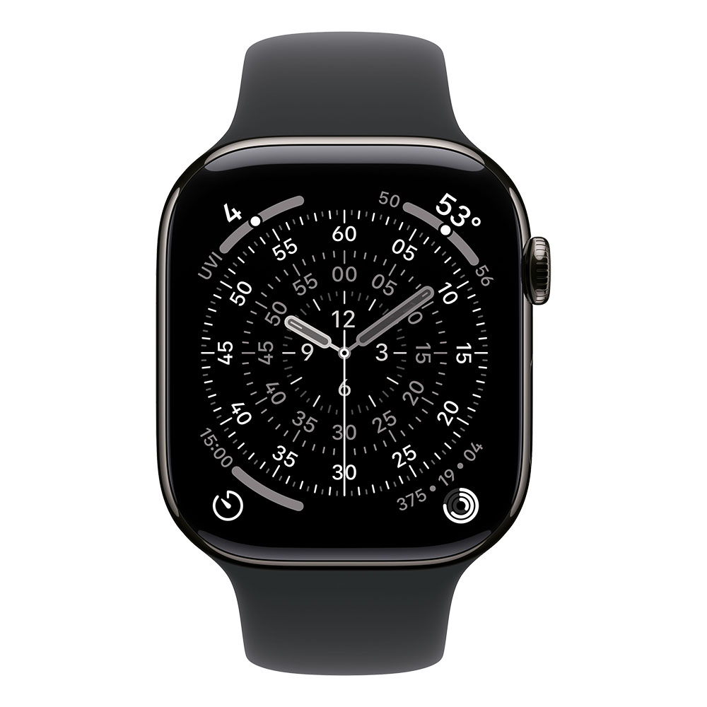 APPLE Watch S11 Cellular 46mm Slate Titanium Case with Black Sport Band - S/M-1