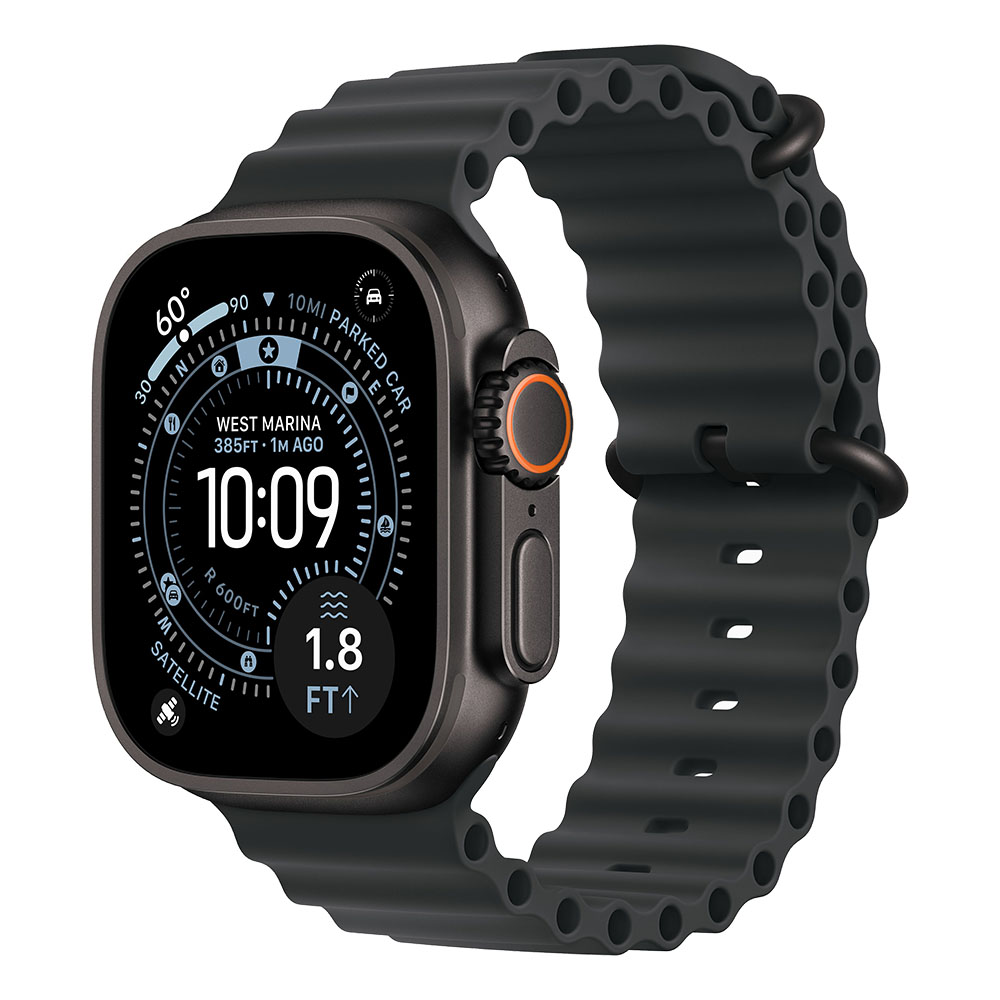 Apple Watch Ultra 3 Cellular 49mm Black Titanium Case with Black Ocean Band-0