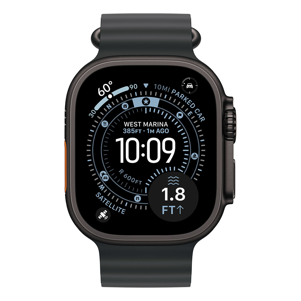 Apple Watch Ultra 3 Cellular 49mm Black Titanium Case with Black Ocean Band-1
