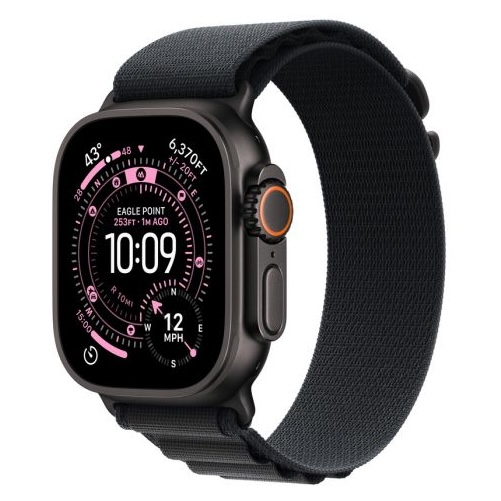 Apple Watch Ultra 3 Cellular 49mm, APPLE, Black Titanium Case with Black Alpine Loop - Small-0