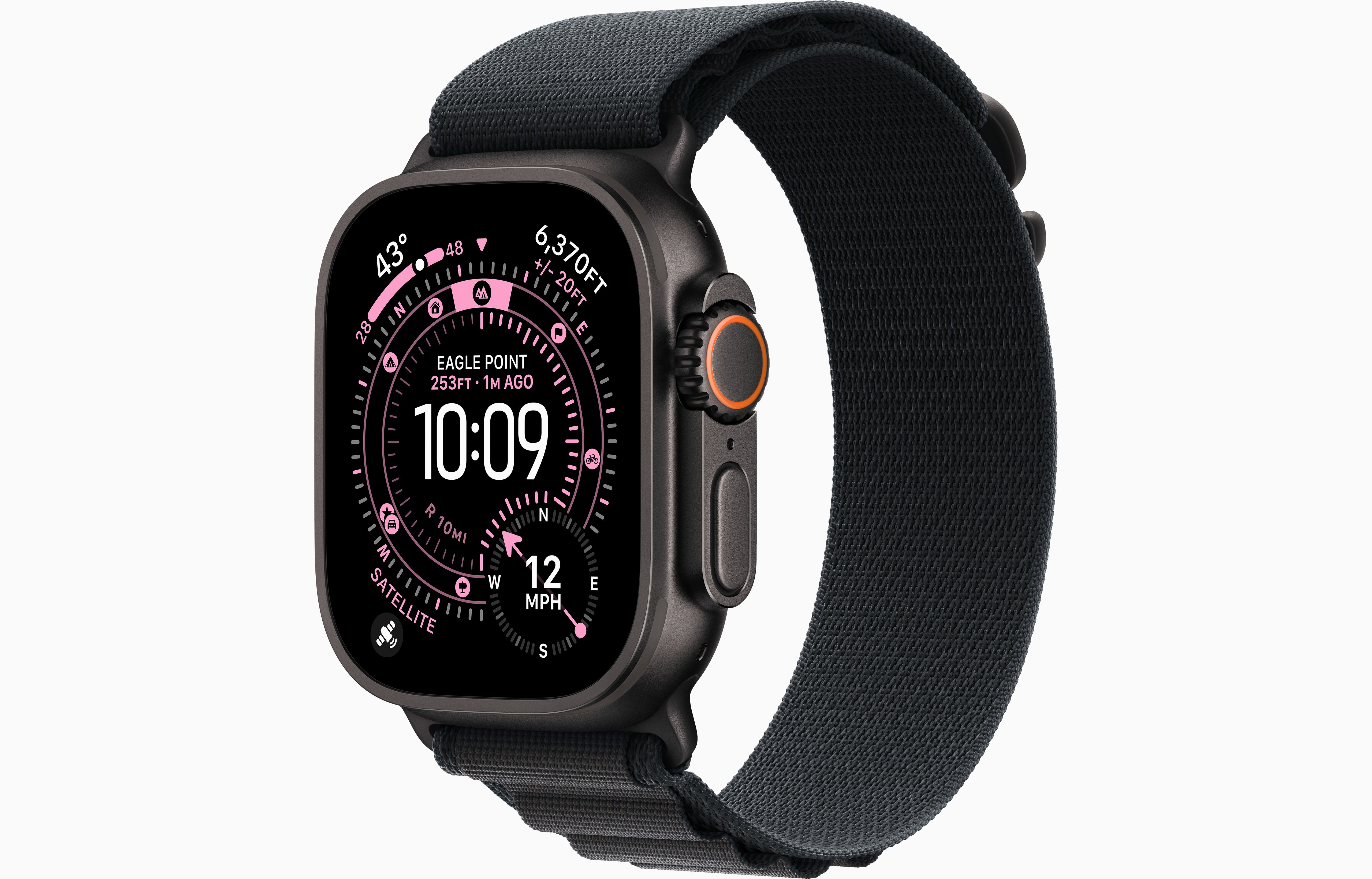 Apple Watch Ultra 3 Cellular 49mm, APPLE, Black Titanium Case with Black Alpine Loop - Small-3